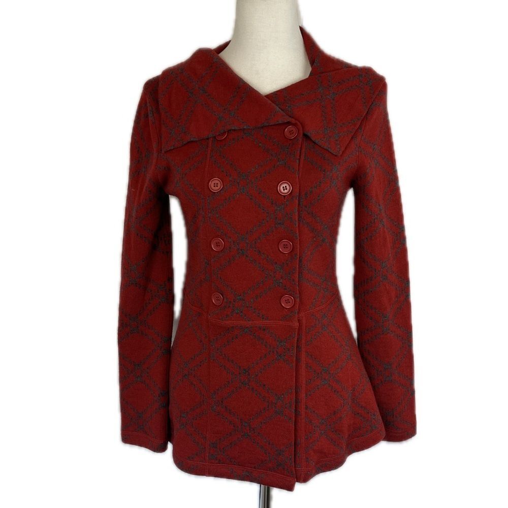 Krimson Klover Red 100% Wool Cardigan Sz S Bella Swan Preppy Rory Y2K Flaws